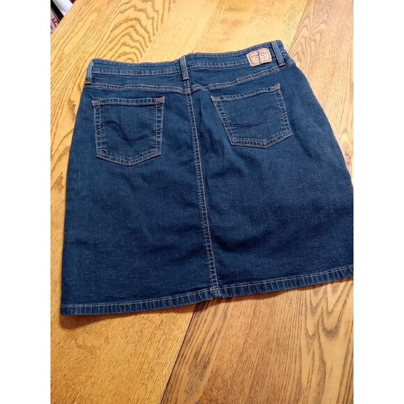 LEVI STRAUSS Jeans Skirt Womens 16 BLUE Dark Denim Preowned Summer Casual Work - Picture 6 of 7